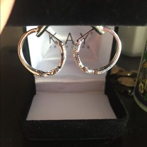 Silver hoop earrings